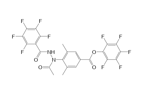 Pentafluorophenyl 2-[(N-pentafluorobenzoylamino)acetylamino]-1,3-dimethylphenyl-5-carboxylate