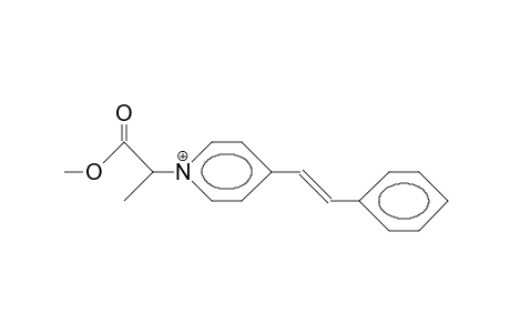 (E)-N-(1-Methoxycarbonyl-ethyl)-4-styryl-pyridinium cation