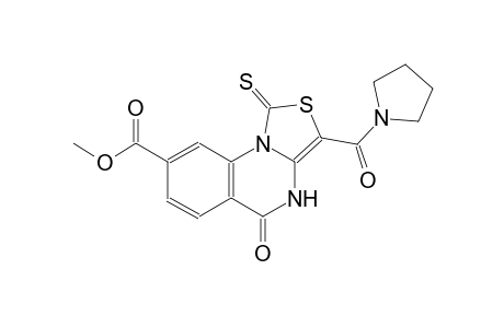 thiazolo[3,4-a]quinazoline-8-carboxylic acid, 4,5-dihydro-5-oxo-3-(1-pyrrolidinylcarbonyl)-1-thioxo-, methyl ester