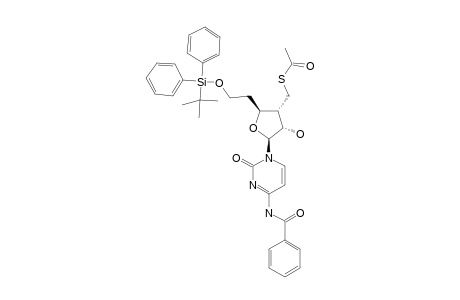 N4-BENZOYL-1-[(2R,3R,4R,5R)-4-ACETYLTHIOMETHYL-5-(2-TERT.-BUTYLDIPHENYLSILYLOXYETHYL)-3-HYDROXYTETRAHYDROFURAN-2-YL]-CYTOSINE