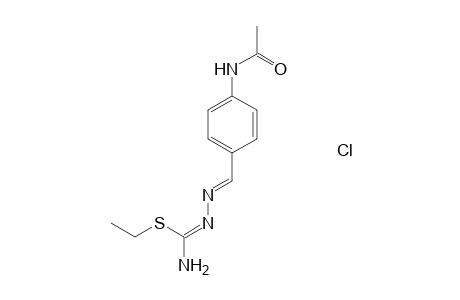 Ethyl N'-{[4-(acetylamino)phenyl]methylidene}hydrazonothiocarbamate hydrochloride