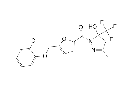 1-{5-[(2-chlorophenoxy)methyl]-2-furoyl}-3-methyl-5-(trifluoromethyl)-4,5-dihydro-1H-pyrazol-5-ol