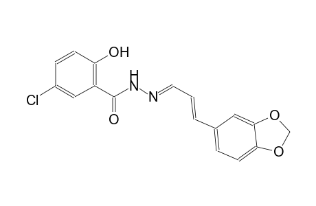 N'-[(E,2E)-3-(1,3-benzodioxol-5-yl)-2-propenylidene]-5-chloro-2-hydroxybenzohydrazide