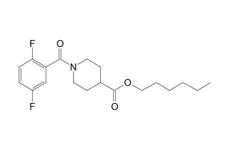 Isonipecotic acid, N-(2,5-difluorobenzoyl)-, hexyl ester