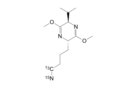 (1-C-13,N-15)-4-[(2R,5S)-2,5-DIHYDRO-2-ISOPROPYL-3,6-DIMETHOXY-5-PYRAZINYL]-BUTYLAMINE