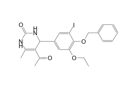 5-acetyl-4-[4-(benzyloxy)-3-ethoxy-5-iodophenyl]-6-methyl-3,4-dihydro-2(1H)-pyrimidinone