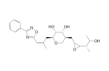 2H-Pyran-3,4-diol, tetrahydro-5-[[3-(2-hydroxy-1-methylpropyl)oxiranyl]methyl]-2-[2-methyl-3-(3-phenyl-1,2,4-oxadiazol-5-yl)-2-propenyl]-, [2S-[2.alpha.(Z),3.beta.,4.beta.,5.alp ha.[2R*,3R*(1R*,2R*)]]]-