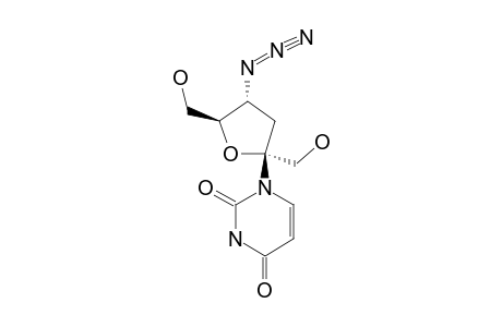 1-[4'-AZIDO-3'-DEOXY-BETA-D-PSICOFURANOSYL]-URACIL