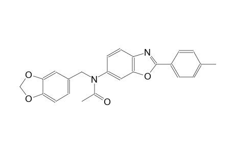 N-(1,3-benzodioxol-5-ylmethyl)-N-[2-(4-methylphenyl)-1,3-benzoxazol-6-yl]acetamide