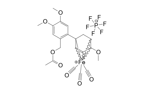 (+/-)-TRICARBONYL-[(1,2,3,4,5-ETA)-1-[2'-(ACETOXYMETHYL)-4',5'-DIMETHOXYPHENYL]-4-METHOXY-2,4-CYCLOHEXADIENYL]-IRON-HEXAFLUOROPHOSPHATE