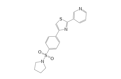 3-{4-[4-(1-pyrrolidinylsulfonyl)phenyl]-1,3-thiazol-2-yl}pyridine