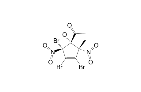 1-ACETYL-3,4,CIS-5-TRIBROMO-TRANS-2-METHYL-2,5-DINITRO-CYCLOPENT-3-EN-R-1-OL