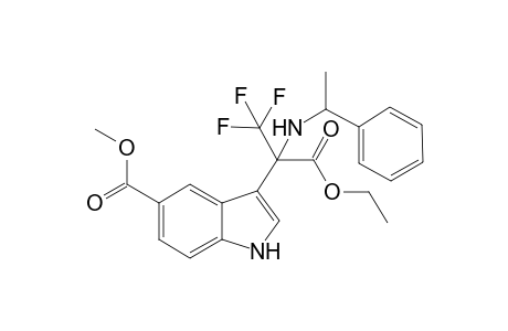 Methyl 3-(3-ethoxy-1,1,1-trifluoro-3-oxo-2-(1-phenylethylamino)propan-2-yl)-1H-indole-5-carboxylate