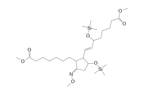 7-(2-(3-(triemthylsiloxy)-7-(methoxycarbonyl)-1-heptenyl)-5-(methoxyimino)-3-(trimethylsiloxy)cyclopentyl)heptanoic acid methyl ester