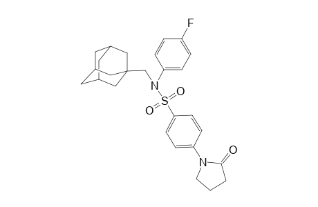 Benzenesulfonamide, N-(4-fluorophenyl)-4-(2-oxo-1-pyrrolidinyl)-N-(tricyclo[3.3.1.1(3,7)]dec-1-ylmethyl)-