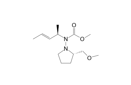 (2S,2''R)-2-Methoxymethyl-1-[N-methoxycarbonyl-N-(1-methyl-2-(E)-butenyl)amino]pyrrolidine