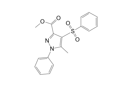 4-(benzenesulfonyl)-5-methyl-1-phenyl-3-pyrazolecarboxylic acid methyl ester