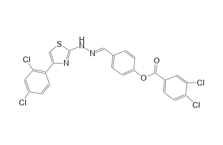4-((E)-{2-[4-(2,4-dichlorophenyl)-1,3-thiazol-2-yl]hydrazono}methyl)phenyl 3,4-dichlorobenzoate