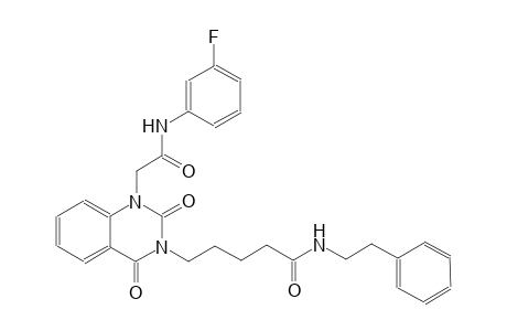 5-(1-[2-(3-fluoroanilino)-2-oxoethyl]-2,4-dioxo-1,4-dihydro-3(2H)-quinazolinyl)-N-(2-phenylethyl)pentanamide