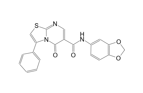 5H-thiazolo[3,2-a]pyrimidine-6-carboxamide, N-(1,3-benzodioxol-5-yl)-5-oxo-3-phenyl-