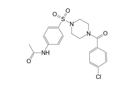 acetamide, N-[4-[[4-(4-chlorobenzoyl)-1-piperazinyl]sulfonyl]phenyl]-
