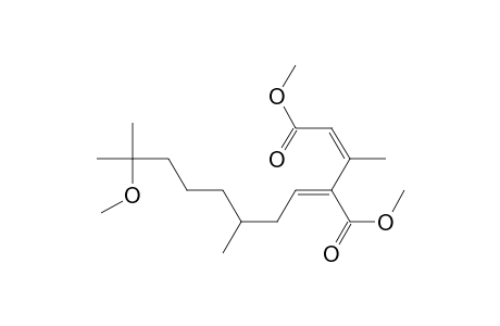 Dimethyl ester of (2Z,4E)-4-carboxy-11-methoxy-3,7,11-trimethyl-2,4-dodecadienoic acid