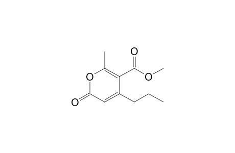 2-Methyl-6-oxo-4-propyl-3-pyrancarboxylic acid methyl ester