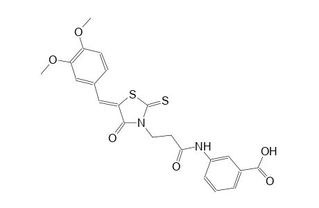 benzoic acid, 3-[[3-[(5Z)-5-[(3,4-dimethoxyphenyl)methylene]-4-oxo-2-thioxothiazolidinyl]-1-oxopropyl]amino]-