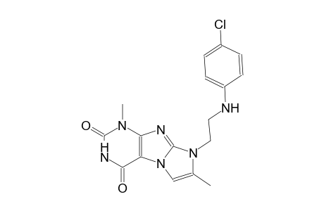 1H-imidazo[2,1-f]purine-2,4(3H,8H)-dione, 8-[2-[(4-chlorophenyl)amino]ethyl]-1,7-dimethyl-