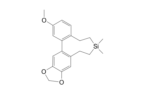 9-Methoxy-5,6-methylenedioxy-1,1-dimethyldibenzo[d,f][1]-silanonane