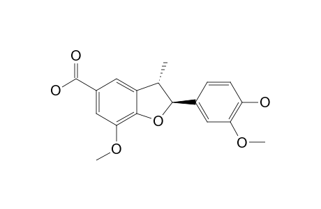 (2R,3R)-2,3-DIHYDRO-2-(4-HYDROXY-3-METHOXYPHENYL)-7-METHOXY-3-METHYLBENZOFURAN-5-CARBOXYLIC-ACID