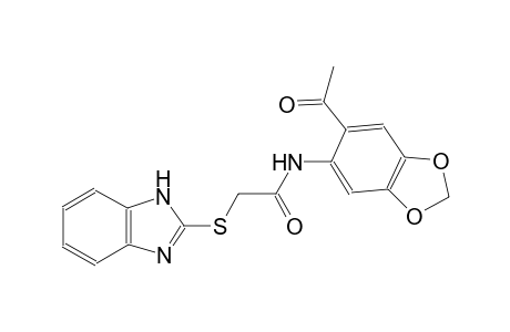 N-(6-acetyl-1,3-benzodioxol-5-yl)-2-(1H-benzimidazol-2-ylsulfanyl)acetamide
