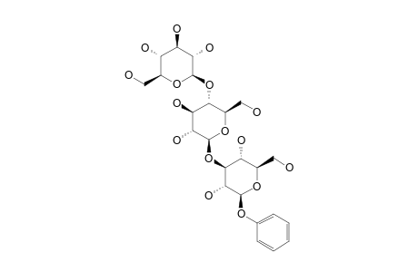 PHENYL_BETA-D-GLUCOPYRANOSYL-(1->4)-BETA-D-GLUCOPYRANOSYL-(1->3)-BETA-D-GLUCOPYRANOSIDE