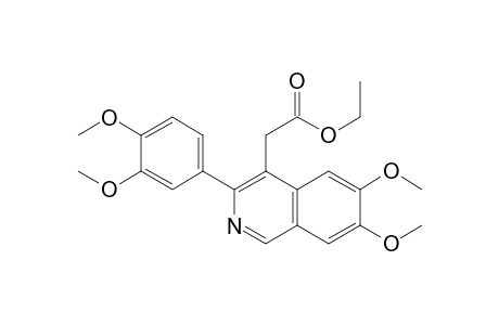4-Isoquinolineacetic acid, 3-(3,4-dimethoxyphenyl)-6,7-dimethoxy-, ethyl ester
