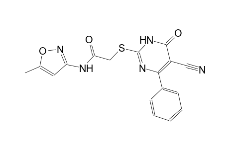 2-[(5-cyano-6-oxo-4-phenyl-1,6-dihydro-2-pyrimidinyl)sulfanyl]-N-(5-methyl-3-isoxazolyl)acetamide
