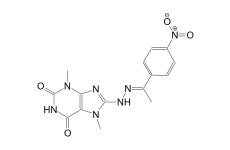 3,7-dimethyl-8-{(2E)-2-[1-(4-nitrophenyl)ethylidene]hydrazino}-3,7-dihydro-1H-purine-2,6-dione
