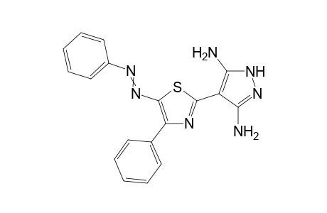 4-(4-phenyl-5-phenylazo-thiazol-2-yl)-1H-pyrazole-3,5-diamine