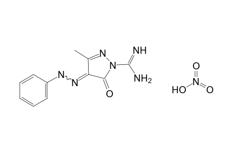 1-Amidino-3-methylpyrazole-4,5-dione, 4-(phenylhydrazone), nitrate