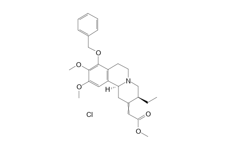 (3beta-ethyl-8-benzyoxy-9,10-dimethoxy-1,3,4,6,7,11balpha-hexahydrobenzo[a]quinolizin-2-yliden)acetic acid-methylester hydrochloride