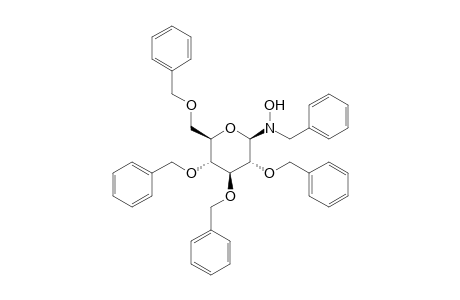N-(phenylmethyl)-N-[(2R,3R,4S,5R,6R)-3,4,5-tris(phenylmethoxy)-6-(phenylmethoxymethyl)-2-oxanyl]hydroxylamine