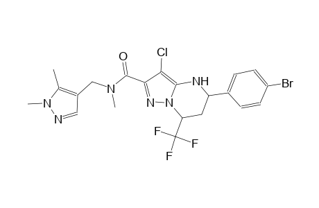 5-(4-bromophenyl)-3-chloro-N-[(1,5-dimethyl-1H-pyrazol-4-yl)methyl]-N-methyl-7-(trifluoromethyl)-4,5,6,7-tetrahydropyrazolo[1,5-a]pyrimidine-2-carboxamide