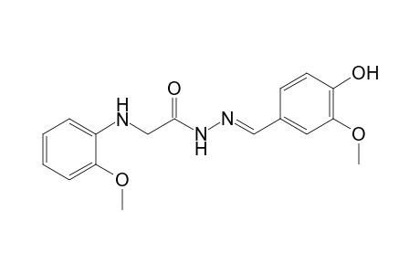 N'-[(E)-(4-Hydroxy-3-methoxyphenyl)methylidene]-2-(2-methoxyanilino)acetohydrazide