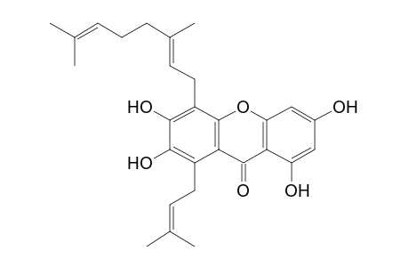 4-[(2E)-3,7-dimethylocta-2,6-dienyl]-1-(3-methylbut-2-enyl)-2,3,6,8-tetrakis(oxidanyl)xanthen-9-one
