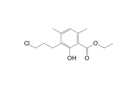 Ethyl 3-(3-chloropropyl)-2-hydroxy-4,6-dimethylbenzoate