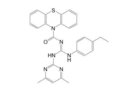 N-(4,6-dimethyl-2-pyrimidinyl)-N'-(4-ethylphenyl)-N''-[(Z)-oxo(10H-phenothiazin-10-yl)methyl]guanidine