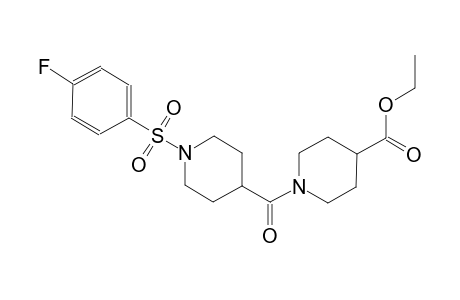 ethyl 1-({1-[(4-fluorophenyl)sulfonyl]-4-piperidinyl}carbonyl)-4-piperidinecarboxylate