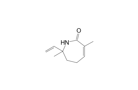 3,7-Dimethyl-7-vinyl-2,5,6,7-tetrahydro-1H-azepin-2-one