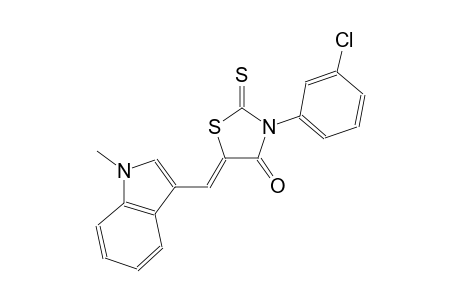 (5Z)-3-(3-chlorophenyl)-5-[(1-methyl-1H-indol-3-yl)methylene]-2-thioxo-1,3-thiazolidin-4-one