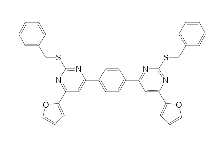 1,4-bis(2-(benzylthio)-6-(furan-2-yl)pyrimidin-4-yl)benzene