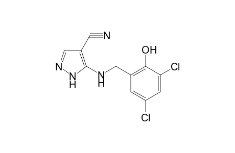 1H-Pyrazole-4-carbonitrile, 5-[[(3,5-dichloro-2-hydroxyphenyl)methyl]amino]-